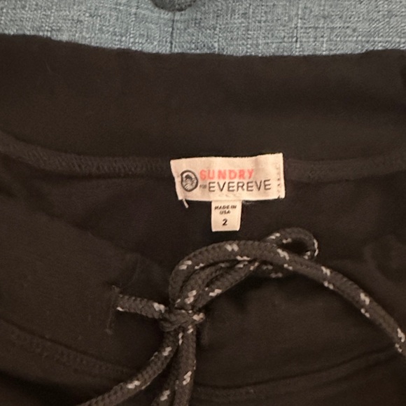 Sundry Black Drawstring Skirt - Picture 1 of 3